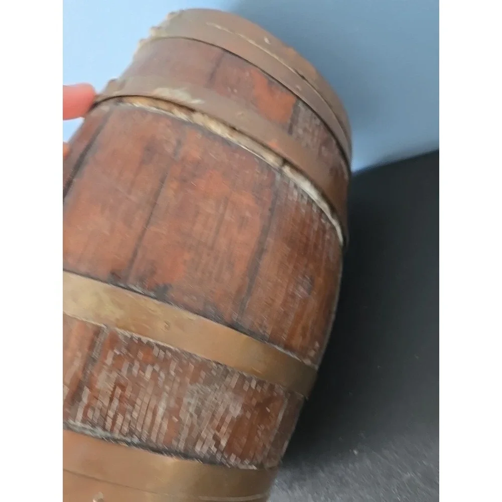 Wooden Barrel For Grappa Italian Craft Vintage Décor‎ 1960s No Stand